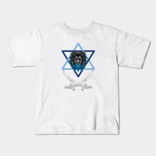 Lion Iron Swords Kids T-Shirt